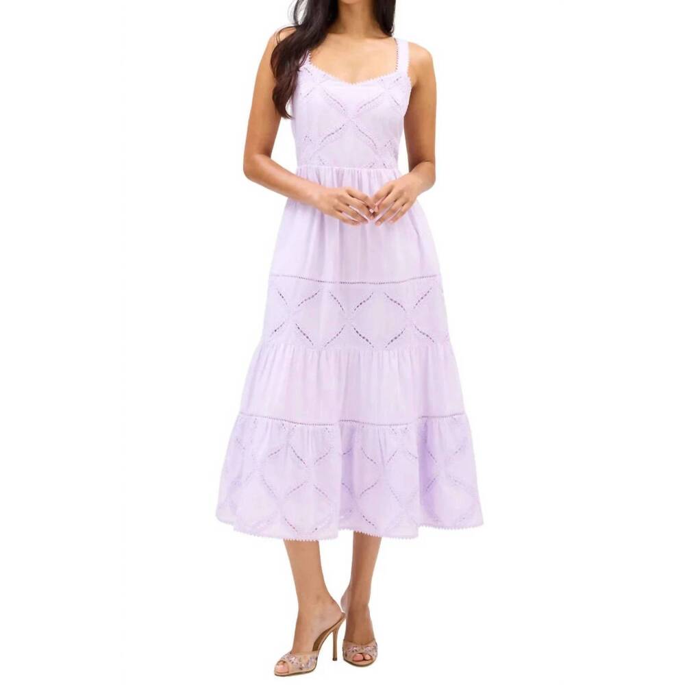NEW ALLISON NEW YORK jade eyelet maxi dress in orchid